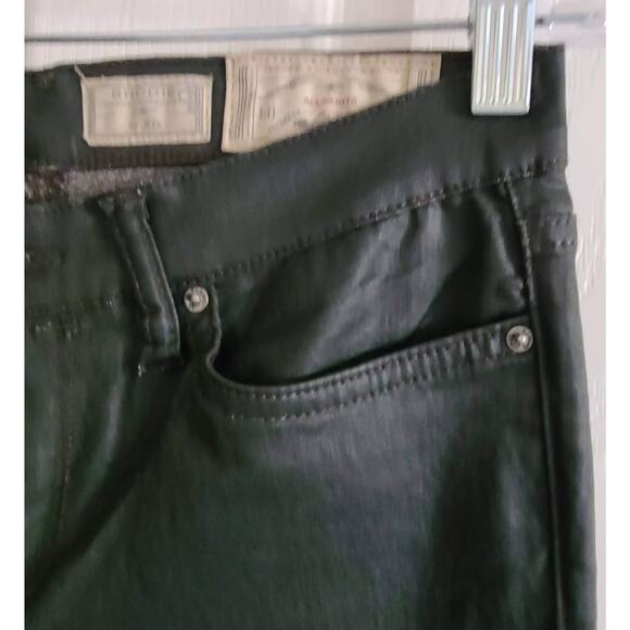 ALLSAINTS Brodie Petrel Gray Coated Skinny‎ Stretch Ankle Zip Jeans Women's 26 - Picture 5 of 15